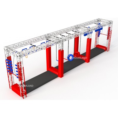 bungee ninja course kids customized square indoor trampoline park