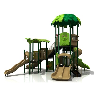 Colorful small tunnel slide children outdoor playsets playground equipment