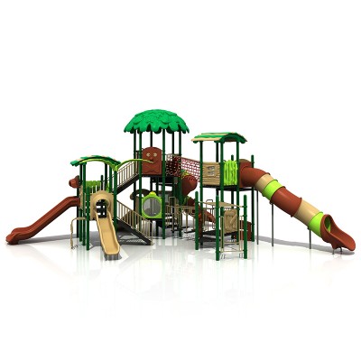 Multifunctional plastic daycare children park commercial playground slide outdoor